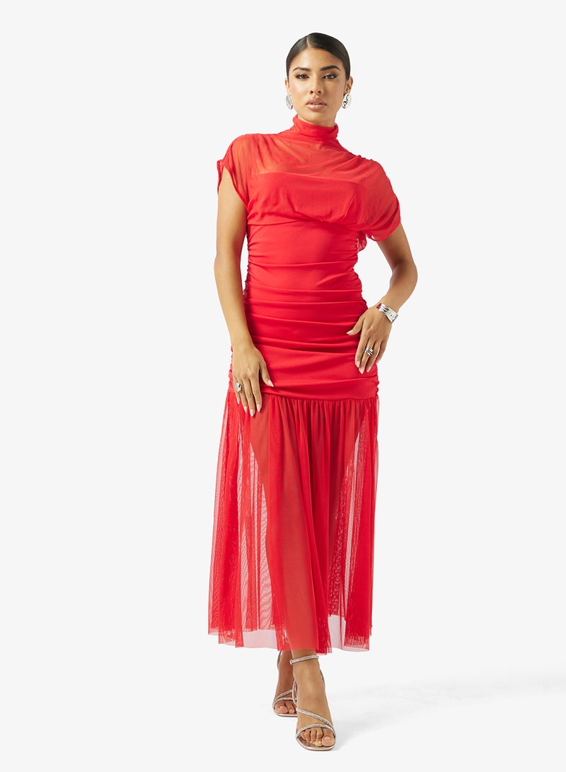 ايلا فستان ضيق بحافة شفافة - Image 1